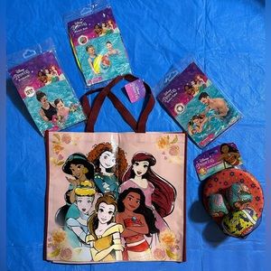 Disney Princess Swim Tube, Arm Bands,Beach Ball, Water Splasher Balls &Carry Bag